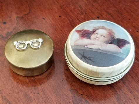 vintage metal pill box|dollar store metal pill containers.